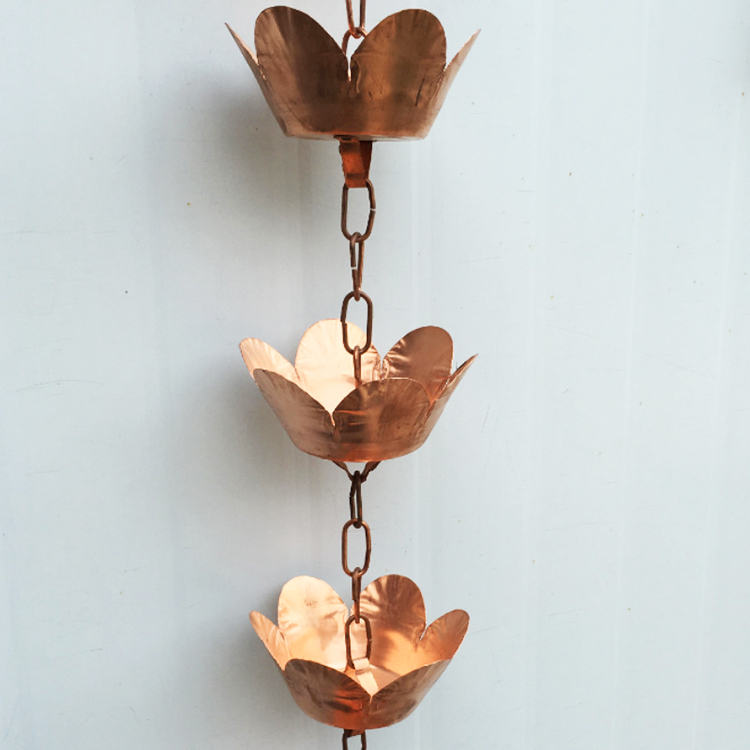 Flower-Shaped Rain Chain