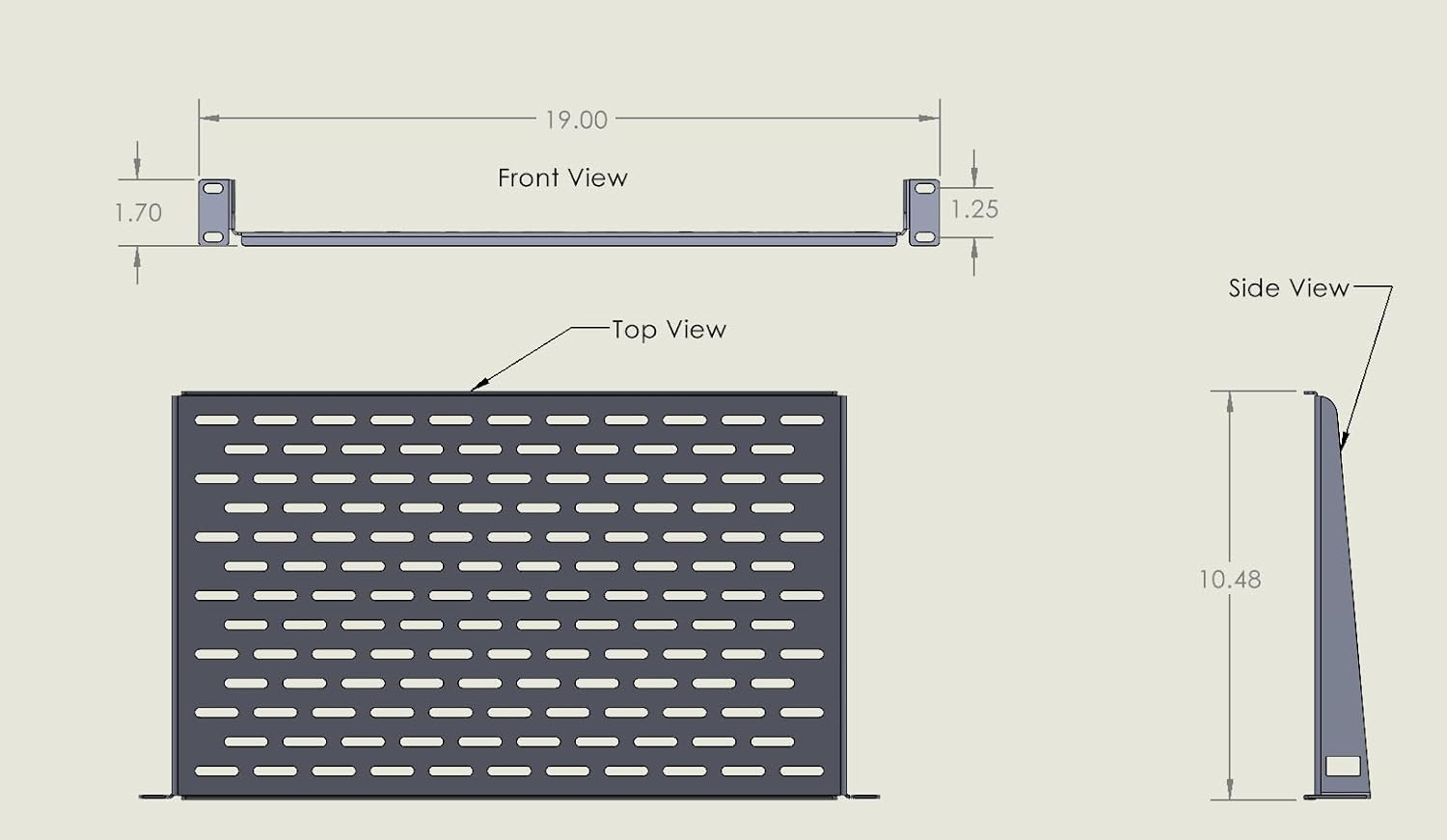 19“ Sever Shelf 1U
