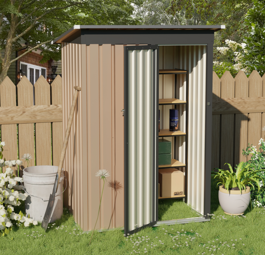Outdoor Garden Storage Shed Waterproof Metal Tool House for Backyard