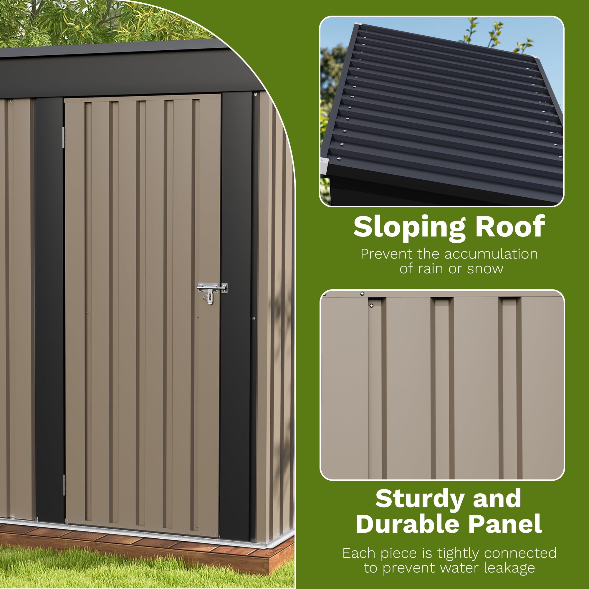 Outdoor Garden Storage Shed Waterproof Metal Tool House for Backyard Outdoor Garden Storage Shed Waterproof Metal Tool House for Backyard